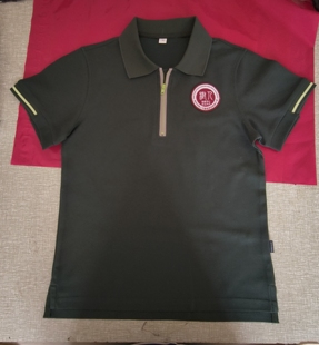 墨绿纯色拉链款T恤校服T恤小学生郑州市树人外国语学校灰色马裤