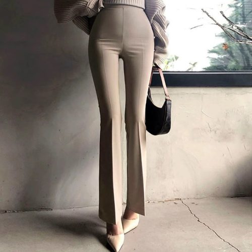 可柔可飒韩式气质显腿长高腰神裤