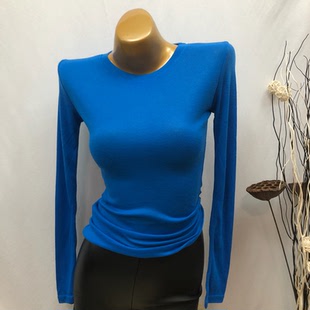 韩国女装 T恤打底衫 白富美 薄款 CQ663 性感紧身微透显廋长袖 现货