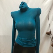 纯欲墙裂推荐 高领打底T恤秋冬 颜色太正点 INS网红性感微透薄款