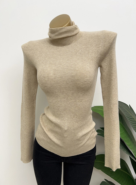 Yi定要入！品质好 堆堆领羊毛针织衫秋冬外穿内搭上衣打底韩国ins