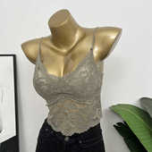 纯欲性感风 聚拢带胸垫蕾丝内衣外扩显胸型吊带背心上衣打底衫 女