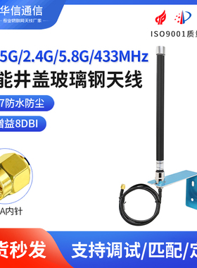 4G 433MHZ 5G 2.4G/5.8G双频全向防水智能井盖玻璃钢信号增强天线