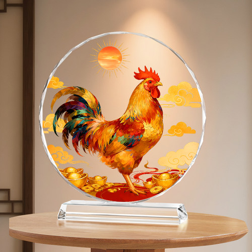 大吉大利水晶摆件生肖招财镇宅