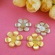 21mm金色 发饰 白k色六叶花托 DIY饰品配件 六瓣花 步摇 古装