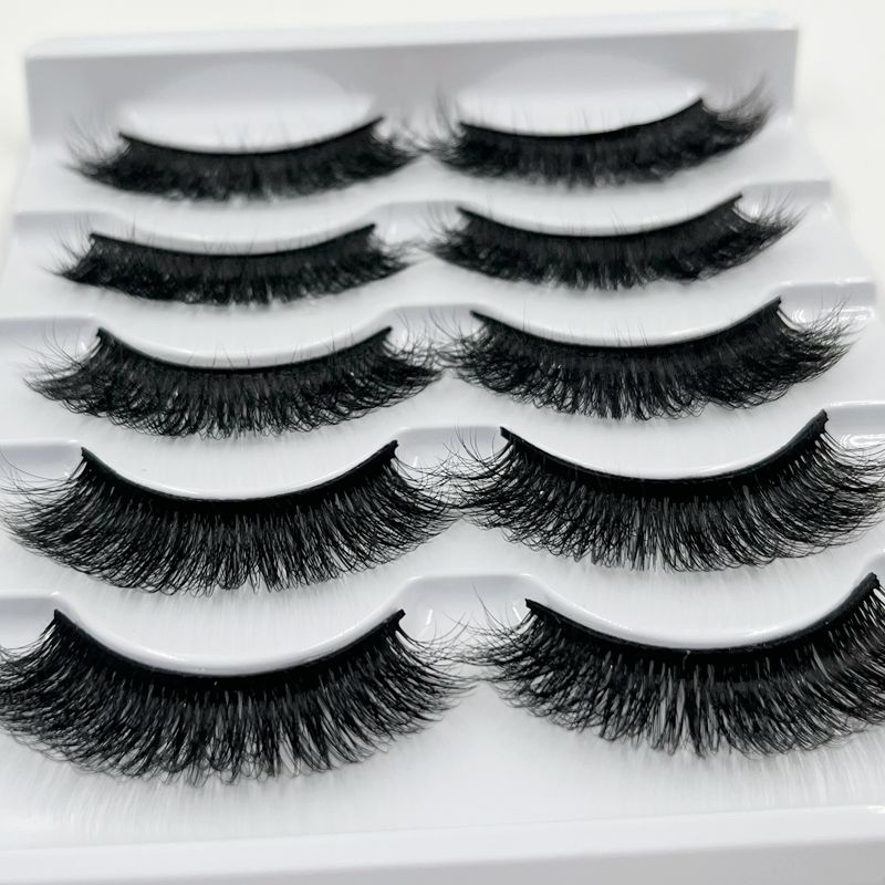 5对装浓密夸张假睫毛卷翘凌乱3D立体多层大眼睫毛舞台表演睫毛