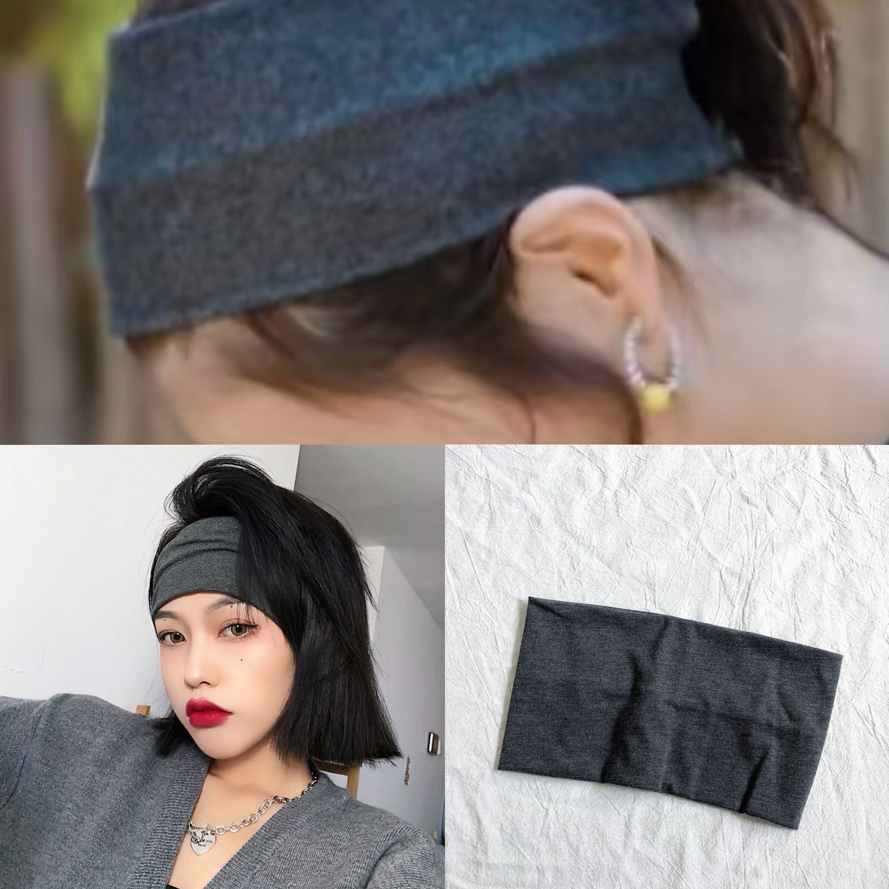 张子枫同款发带男女宽版吸汗运动发箍跑步瑜伽户外头巾弹力束发带