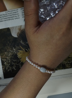 白喻 天然淡水珍珠手链 气质新中式百搭小众设计师款轻奢中性温柔