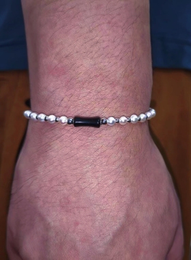 天然黑玛瑙情侣手链轻奢氛围感