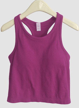 裸感瑜伽EBB短背心无袖透气速干跑步运动健紧身上衣外穿吸湿排汗