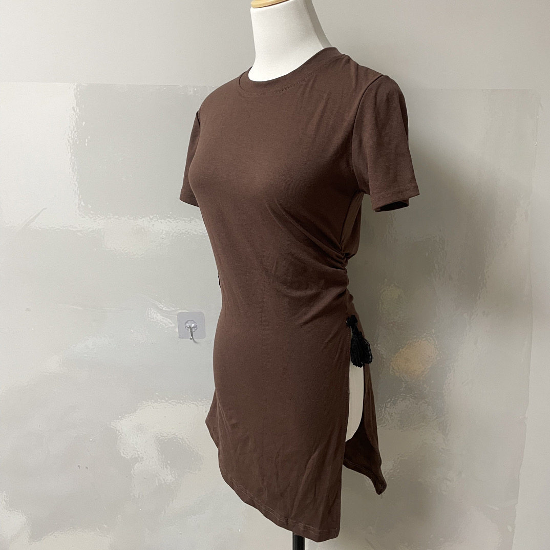 YHDANCE拉丁舞服摩登舞上衣裙子连体裙短袖莫代尔女教课显瘦059