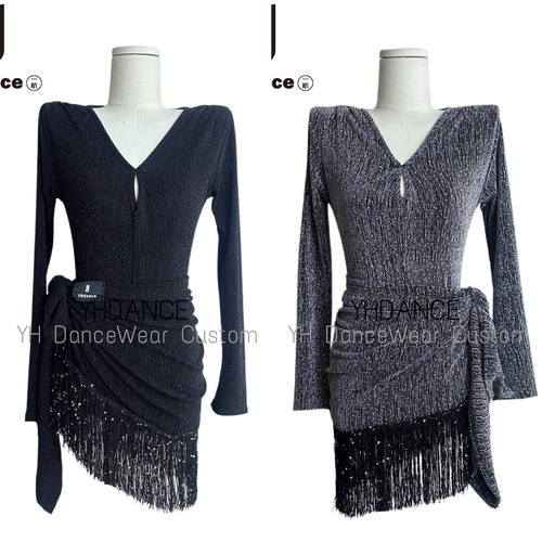 YHDANCE拉丁舞裙女练功服新款跳舞衣服套装连衣裙流苏舞蹈服C261