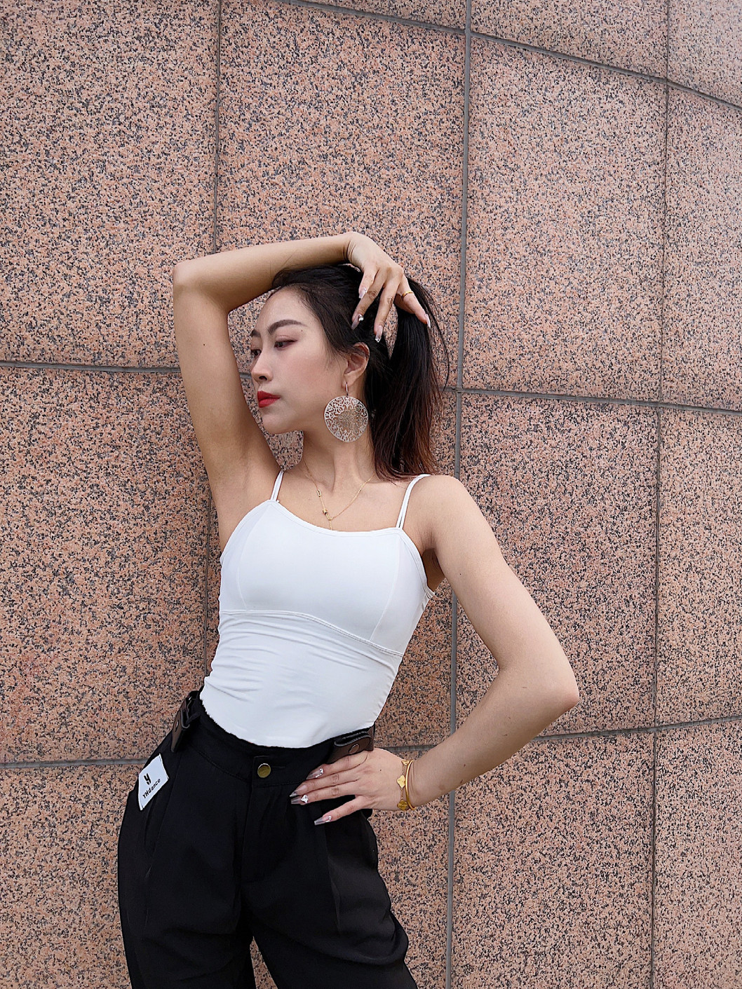 YHDANCE拉丁舞上衣女2023新款吊带短款露背国标练功服跳舞百搭款