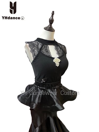 YHDANCE拉丁舞服蕾丝上衣美背显瘦练舞艺考表演女教课c420