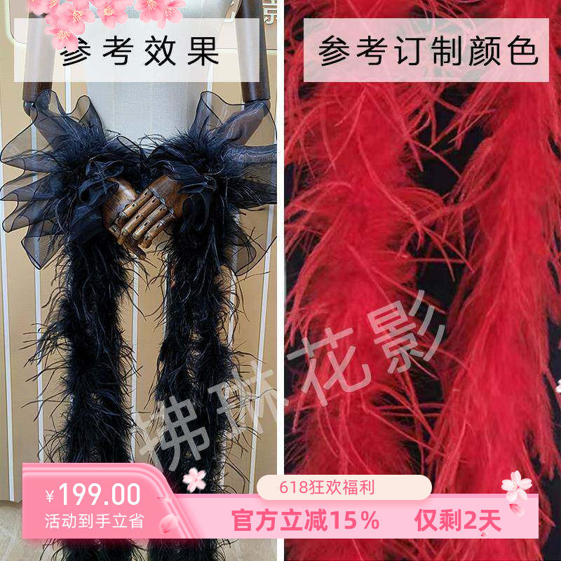 2025花影摩登舞高档臂饰手臂飘袖华尔兹演出服鸵鸟毛飘袖比赛专用