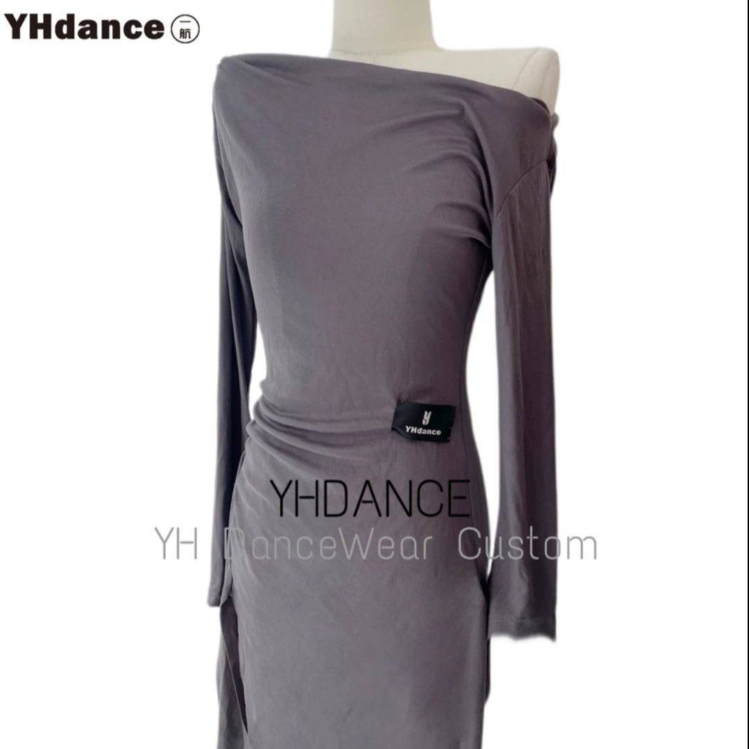 YHDANCE拉丁舞连体裙上衣C253教课练舞显瘦性感教课拉丁舞裙子