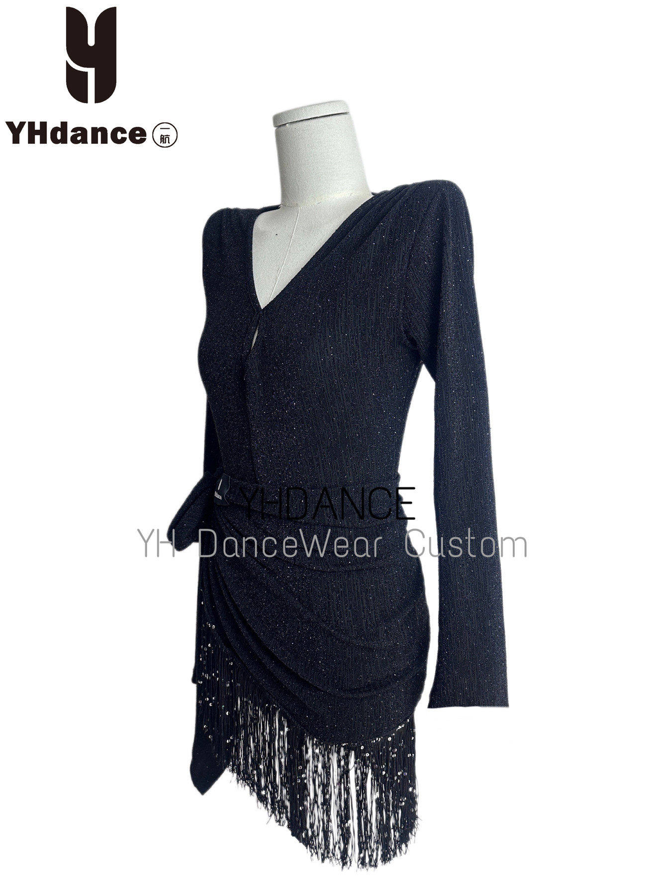 YHDANCE拉丁舞裙女练功服新款跳舞衣服套装连衣裙流苏舞蹈服C261