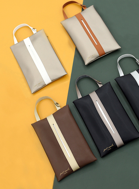 环保软皮拼色悬挂纸巾盒车载纸巾袋日式抽纸盒轻奢挂式纸巾套装饰