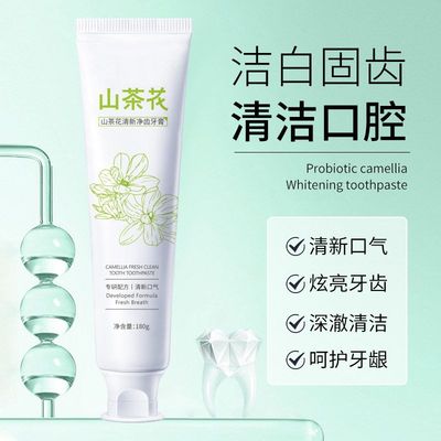 禾谣益生菌山茶花清新口气深层清洁去牙渍呵护口腔清香净齿牙膏