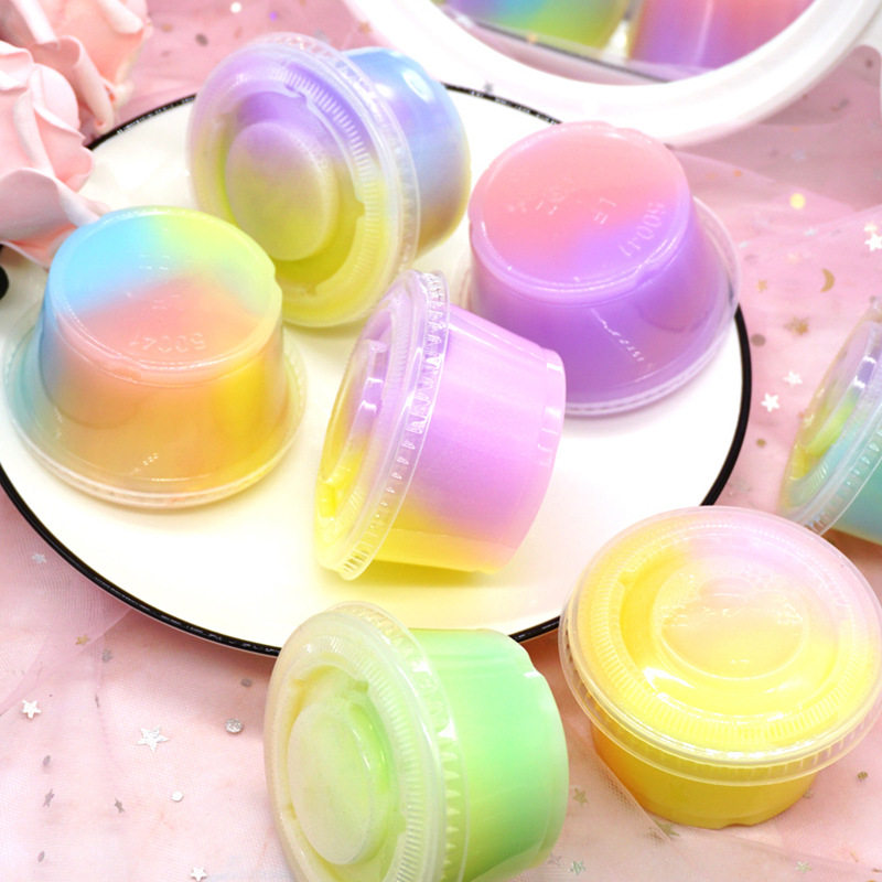 网红m家起泡胶儿童无毒马卡龙港式盒史莱姆解压水晶彩泥玩具便宜