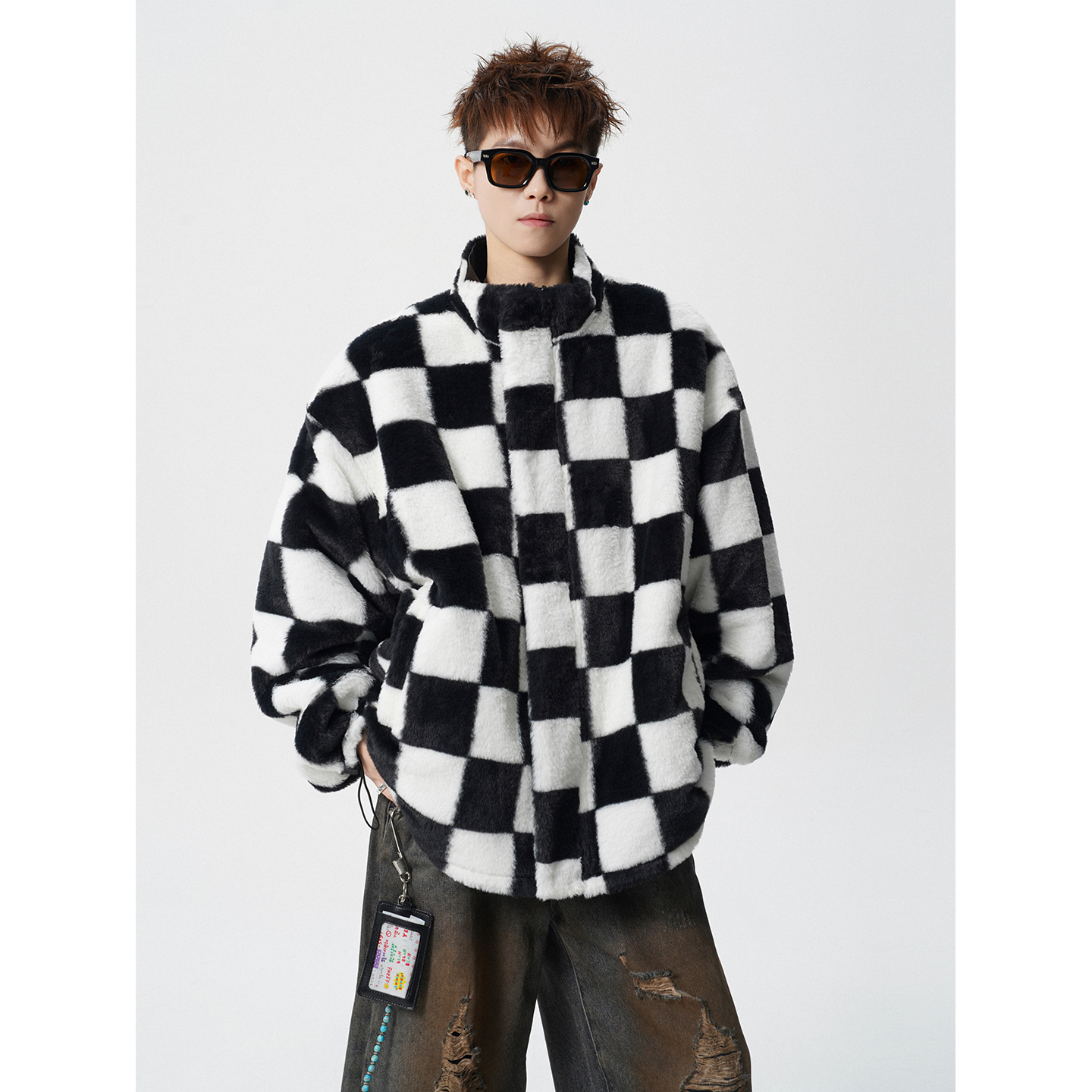 两面穿羊羔毛棉服冬季新款加厚棉衣宽松立领皮衣409-J232-P128，男装皮衣，星座409(原A307）