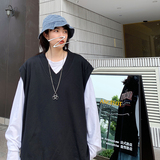 2021卫衣男女宽松假两件韩版坎肩无袖上衣ins超火背心外套两件套，男装背心/马甲，星座409(原A307）