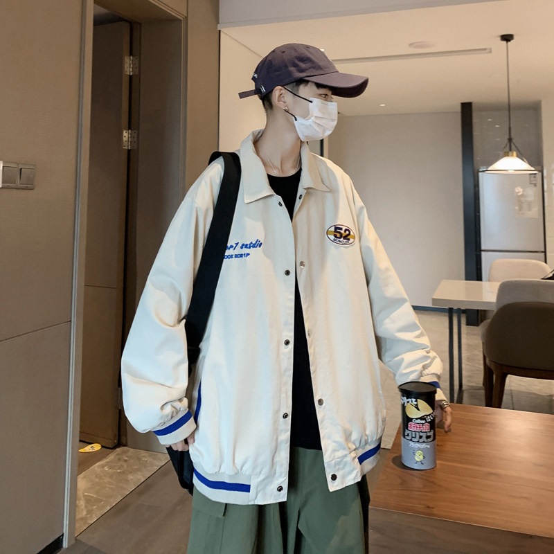棒球服外套男秋潮牌宽松夹克ins港风潮流休闲上衣xz404-2-J08,男装夹克,星座409(原A307）