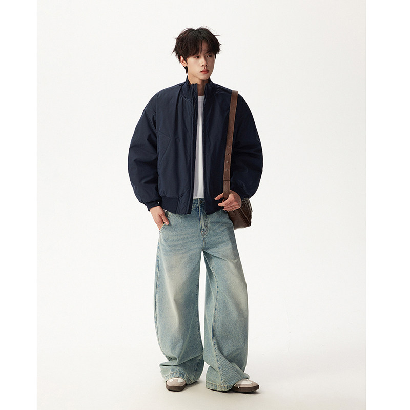 高品质立领飞行夹克廓形高街棒球服加棉加厚外套409-MY03-特P50,男装夹克,星座409(原A307）