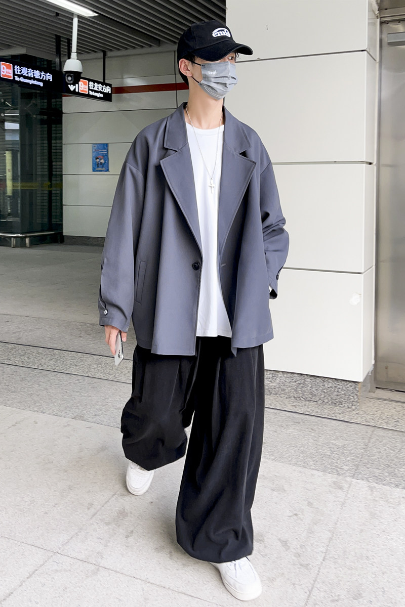 西装外套薄款2021秋新款韩版垂感宽松休闲西服XZ404-2-XF06,男装西服,星座409(原A307）