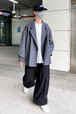 西装外套薄款2021秋新款韩版垂感宽松休闲西服XZ404-2-XF06，男装西服，星座409(原A307）