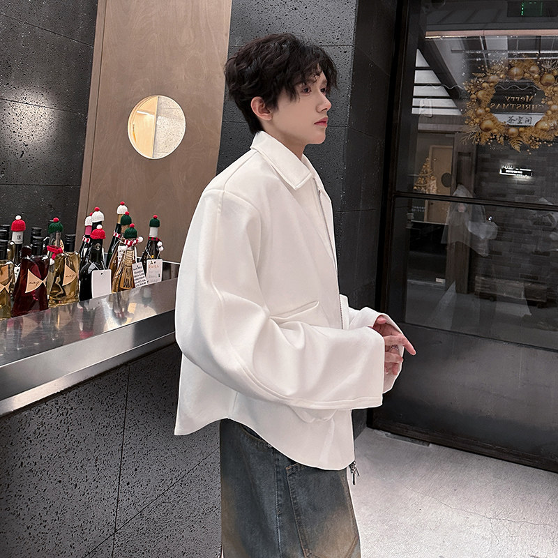 2025年新款垫肩高级感外套夹克轻奢短款宽松男上衣409-2505-P98,男装夹克,星座409(原A307）
