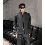 高级感立领西装外套男短款带垫肩409-5623-P176上衣P108+裤子P68，男装西服套装，星座409(原A307）