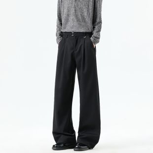 男士 裤 宽松阔腿休闲长裤 潮XZ409 P55 直筒西裤 K002 男日系复古西装