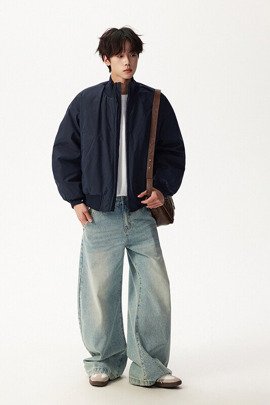 高品质立领飞行夹克廓形高街棒球服加棉加厚外套409-MY03-特P50,男装夹克,星座409(原A307）