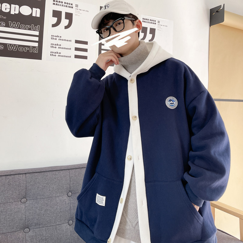 外套港风宽松开衫卫衣秋季炸街连帽棒球服ins潮XZ404-2-W008,男装卫衣,星座409(原A307）