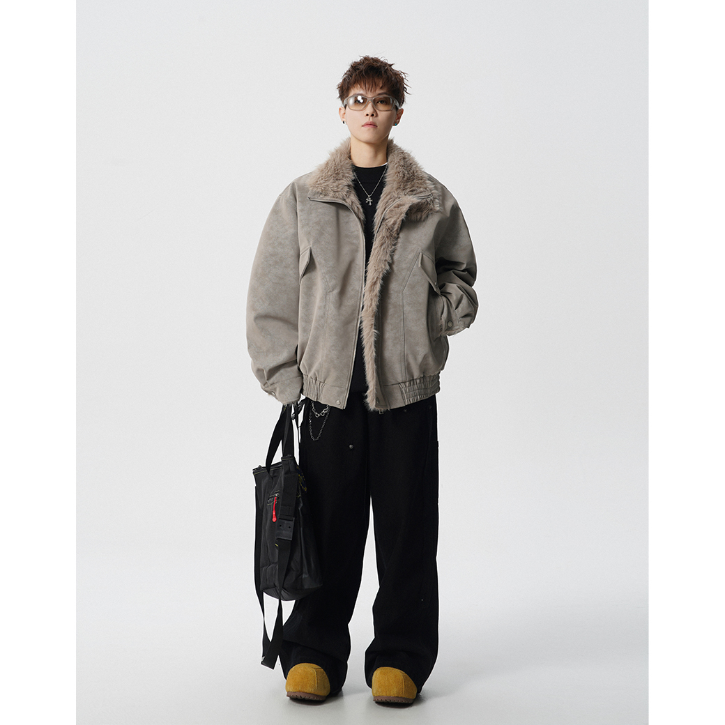 冬季座山雕夹棉棉服款麂皮夹克加厚外套男加绒棉衣409-J229-P128，男装夹克，星座409(原A307）