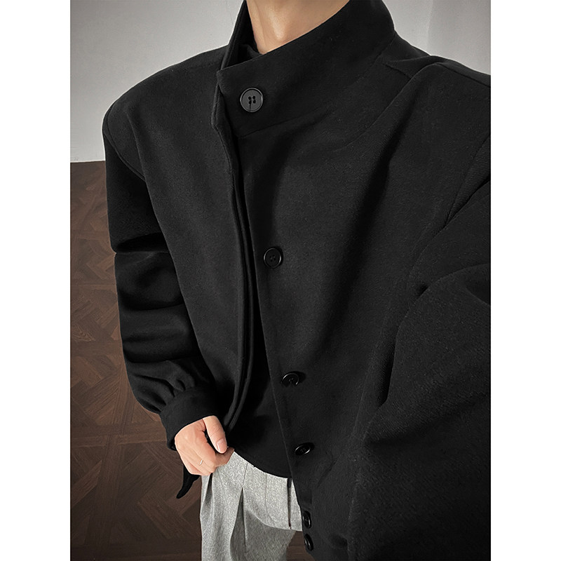 立领保暖加厚短款呢料外套男冬季夹棉大衣夹克棉服409-5631-P108,男装夹克,星座409(原A307）
