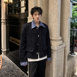 小香风外套男高级感拼接条纹衬衫领夹克409-5608-P118，男装夹克，星座409(原A307）