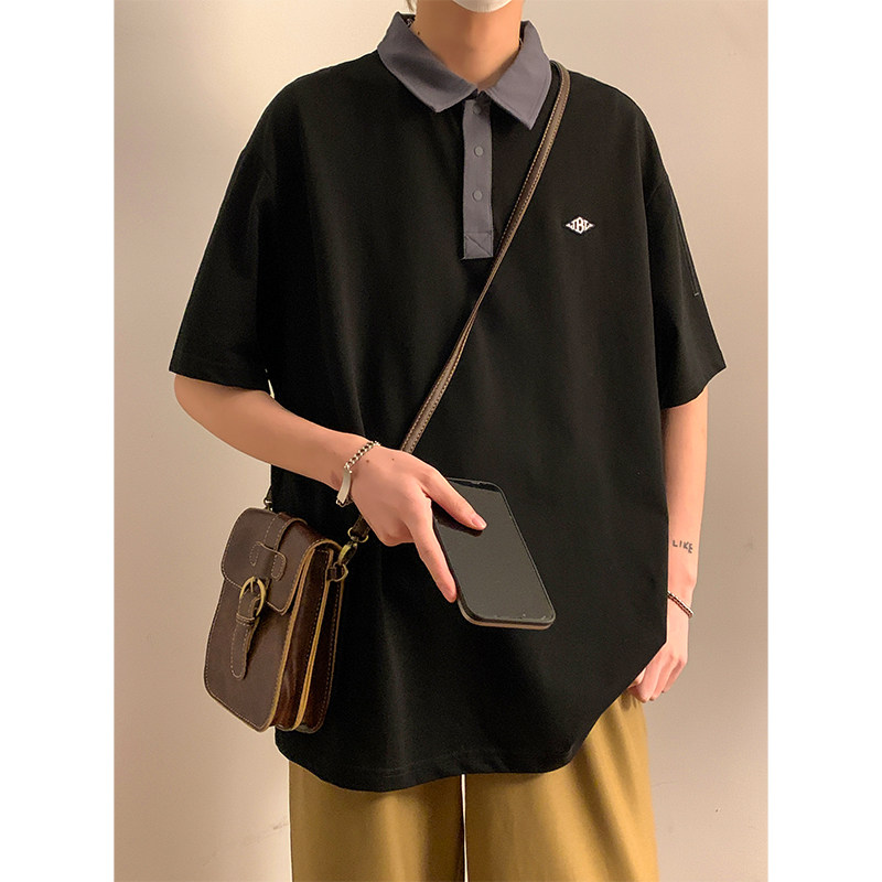 圆领短袖t恤男2023新款夏季纯半袖polo衫体恤A307-PL302-P55,男装Polo衫,星座409(原A307）