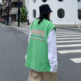2021港风男女春季宽松V领无袖卫衣马甲背心+慵懒打底衫上衣两件套，男装背心/马甲，星座409(原A307）