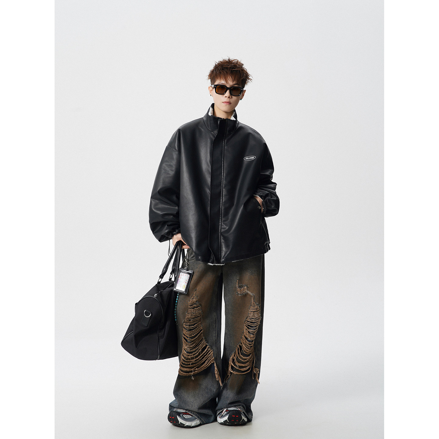 两面穿羊羔毛棉服冬季新款加厚棉衣宽松立领皮衣409-J232-P128，男装皮衣，星座409(原A307）