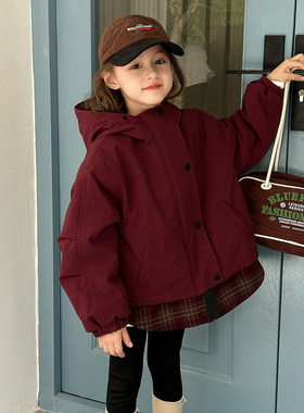 【小梨专享】女童冬装外套夹棉2025新款棉服加厚儿童派克服Q12802