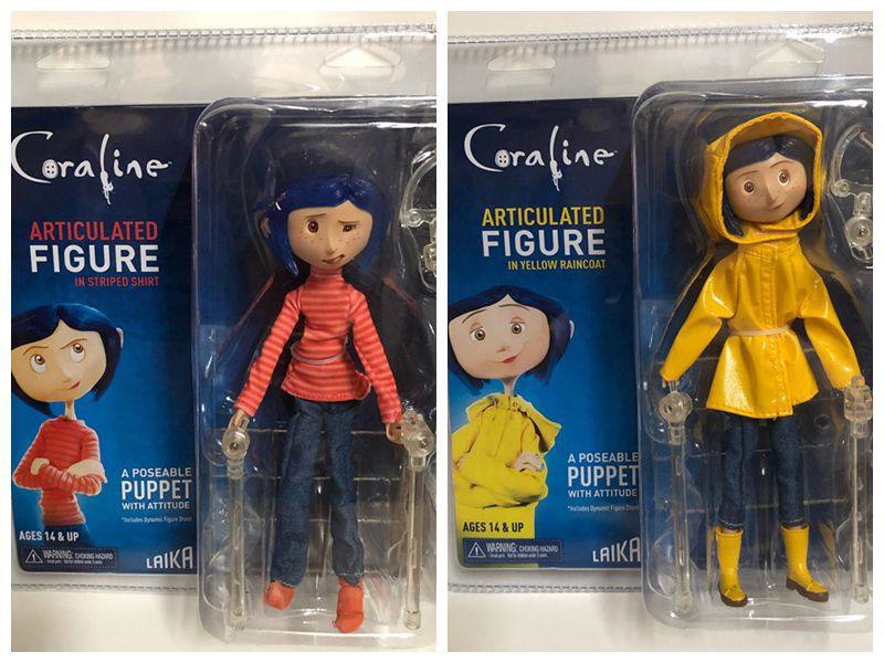 neca 电影版 7寸 鬼妈妈 卡洛琳 条纹版 雨衣版 可动 卡装手办