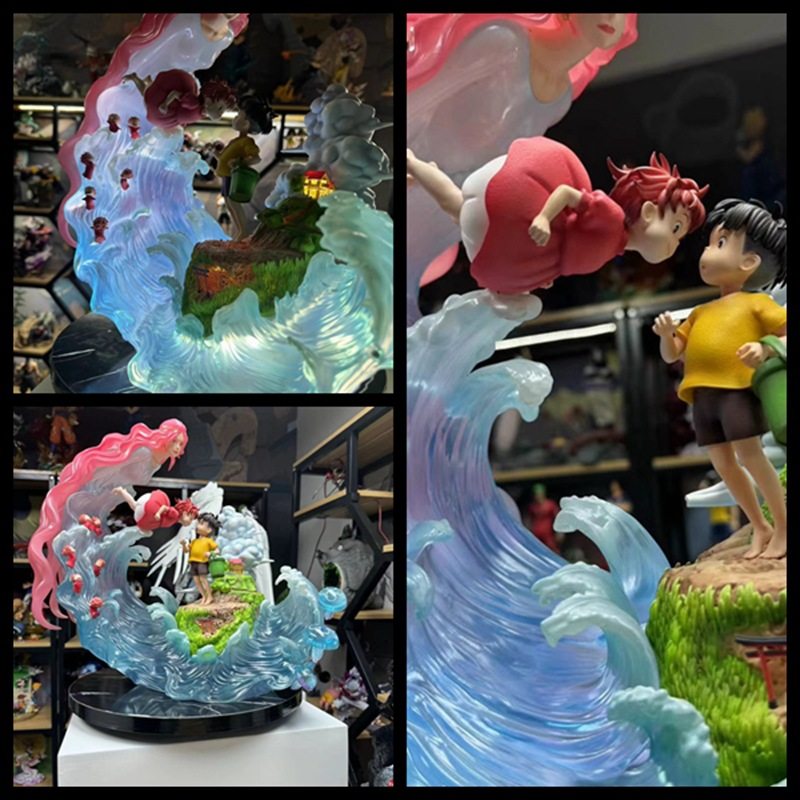 悬崖上的金鱼姬 人鱼公主 波妞与宗介 动画 超大场景雕像手办摆件
