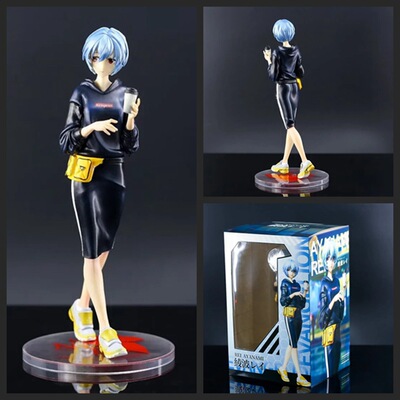 EVA 潮牌 潮服绫波丽 拿奶茶 站姿 美少女系列 盒装手办