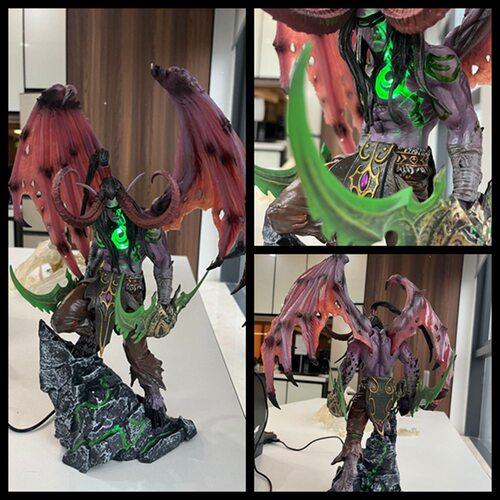 魔兽世界 恶魔猎手 伊利丹 光与暗之子 背叛者 发光 雕像盒装摆件