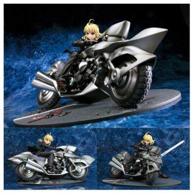 fate/saber 命运之夜 西装黑塞巴手办 摩托机 模型