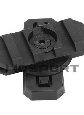 真人CS战术头盔配件加装电筒360旋转连接导轨适配19mm