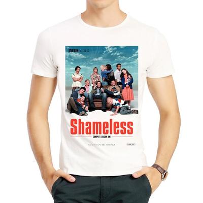 无耻之徒T恤欧美圆领白色短袖夏季印花衣服男女Shameless T-shirt