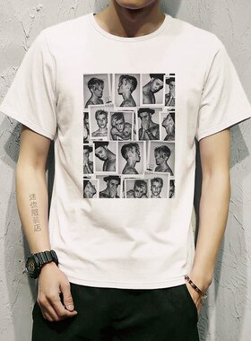 贾斯丁比伯T恤JustinBieber欧美明星周边短袖个性圆领宽松男女潮T